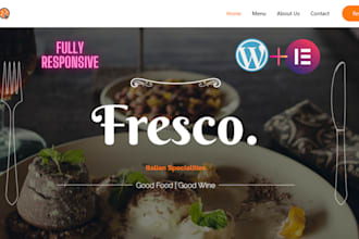 create food cart, cafe and responsive restaurant website