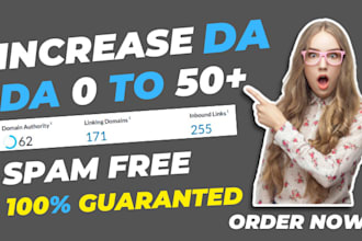 increase domain authority moz da 50 plus
