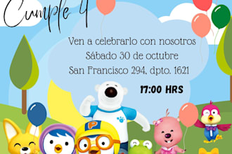 creare las mejores invitaciones de niños