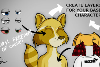 create nft layers for your base character
