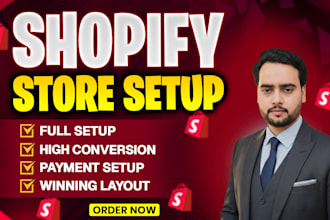 build shopify store, complete shopify store setup and design