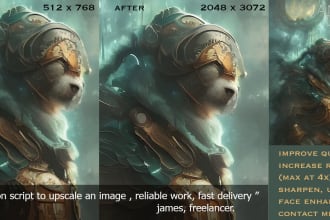 upscale, improve your ai art or any image with python