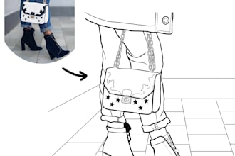 draw amazing line art illustration of your photo or diagrams