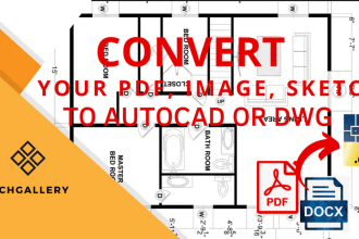 convert pdf, image, sketch to dwg quickly