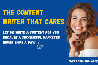 write articles or blogs about lifestyle travel health and you name it