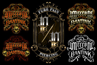 custom lettering for logo brand, tattoo, etc