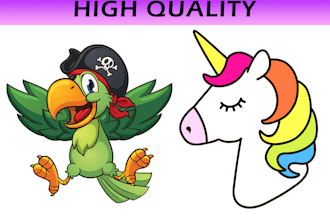 draw simple cartoon characters and clip arts