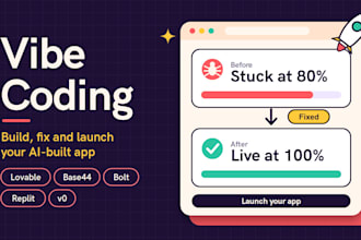 build or fix your vibe coding app in lovable, base44, bolt, replit or v0
