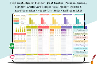 create budget planner, finance planner for you in excel