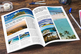 design a creative layout for magazine, brochure and flyer