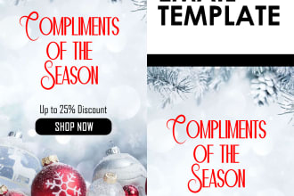 design email template and newsletter within 24hours