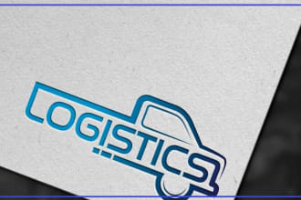 create a auto truck transport logistics logo design