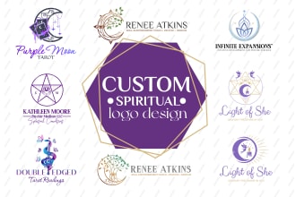 create for you custom tarot,psychic, spiritual,medium logo