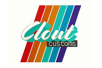 logo embroidery digitizing, 3d puff, flat, convert to pes, dst, emb, hus