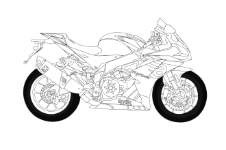 draw outline line art of your vehicle and object