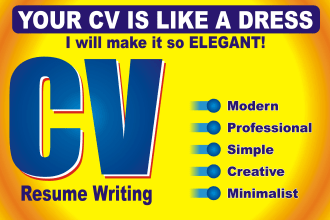 design a resume,  professional CV or curriculum vitae