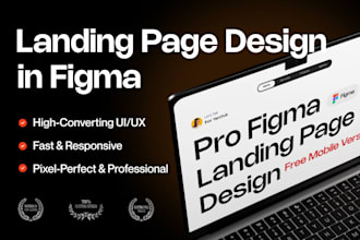 design a high converting landing page UI in figma