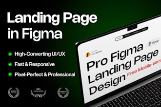 design figma landing page for saas and business