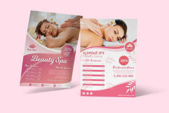 design beauty care spa skincare cleaning service laundry real estate flyers