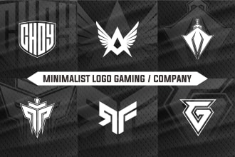 design minimalist monogram logo for gaming and company