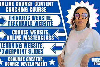 create online course content, course creation, elearning course on thinkific