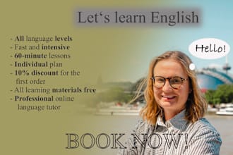 professionally teach you english learn english with me