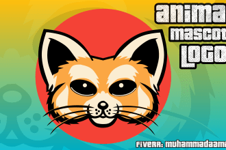 draw a cute animal mascot logo