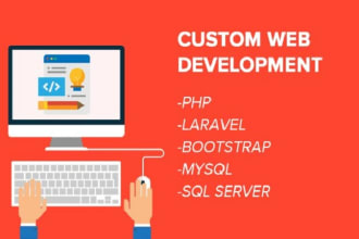 create custom web application and website using PHP, laravel