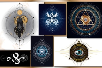 create a mystical, spiritual, geometric logo design