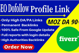 do create 100 high quality profile creation SEO backlinks