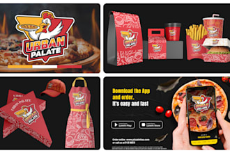 do restaurant logo and complete brand identity design