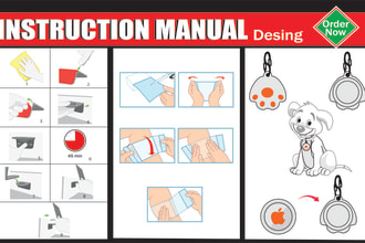 draw instruction manual, step by step for your product