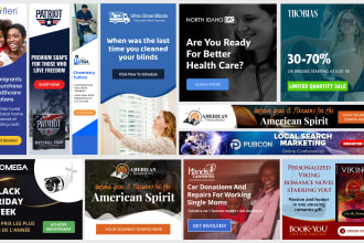design website banner ads, header, cover, flyers, display ads
