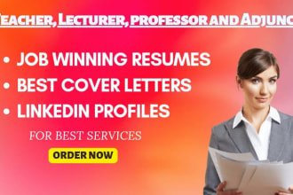 write teacher, lecturer, professor and adjunct resume
