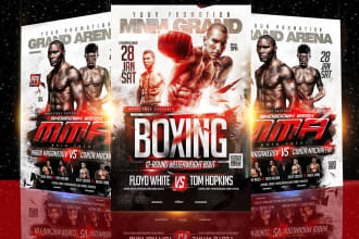 do fitness, basketball, football, boxing flyer and poster