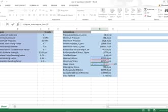 create excel systems to handle mechanical engineering calculations with ease