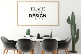 create canvas wall art 3d mockups designs