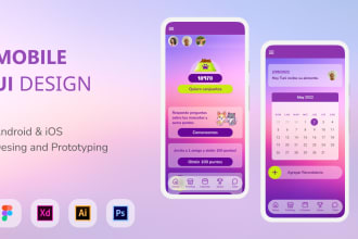 design mobile app UI UX with figma for ios or android