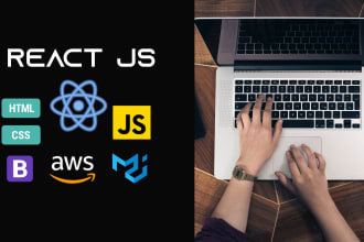 design and develop a react or angular and django