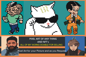make a professional unique nft pixel art