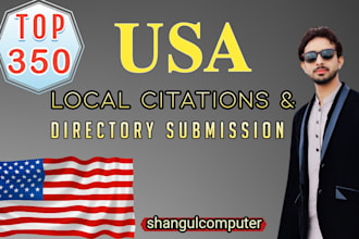 do 350 USA local citations and business listing for USA business