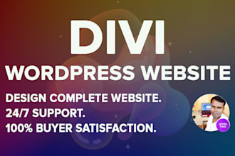 design and customization wordpress website by divi theme