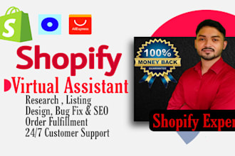manage shopify store , order fulfillment