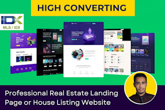 create a real estate landing page or house listing website