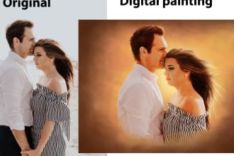 paint you a professional and realistic digital portrait