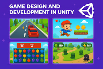 do game design and game development for mobile game in unity