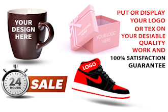 place your logo and alphabet on product in desire placement