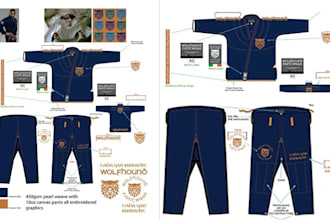 professional tech packs clothing design sketch