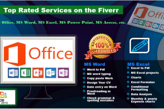 do ms office projects ms word, excel, power point, access