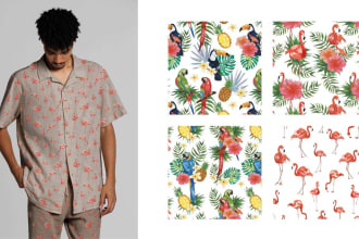 create repeat pattern for textiles, fabric prints